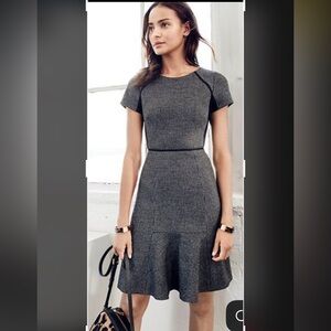 J. Crew Black and Gray Mini Dress